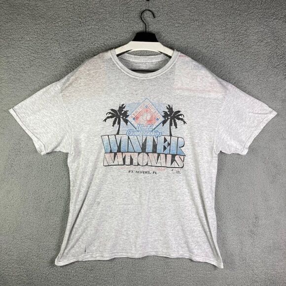 Senior Softball World Championships T-Shirt Mens Division Fort Myers‎ Grey XL - Picture 10 of 11